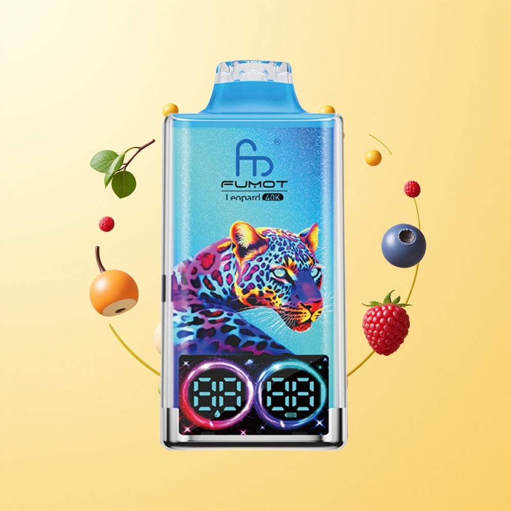 فوموت ليوبارد Fumot Leopard 40K نفخة بخار قابل للتخلص منه توت أزرق وتوت العليق بشحن Type-C