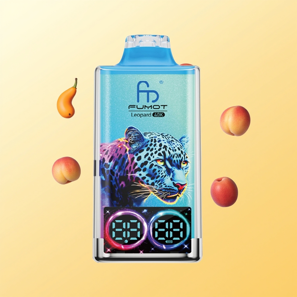 فوموت ليوبارد Fumot Leopard 40K نفخة بخار قابل للتخلص منه خوخ وتوت مع شحن Type-C