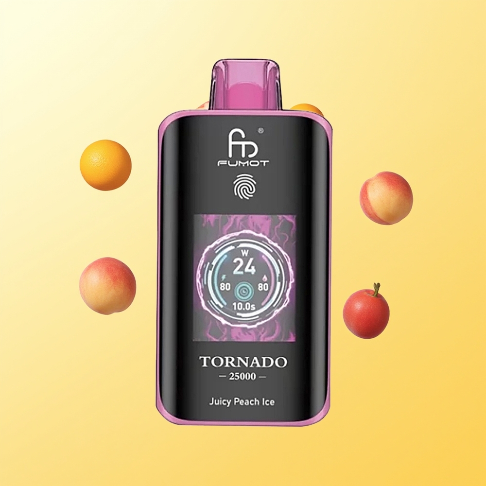 فوموت تورنادو Fumot Tornado 25000 نفخة شاشة HD خوخ مثلج