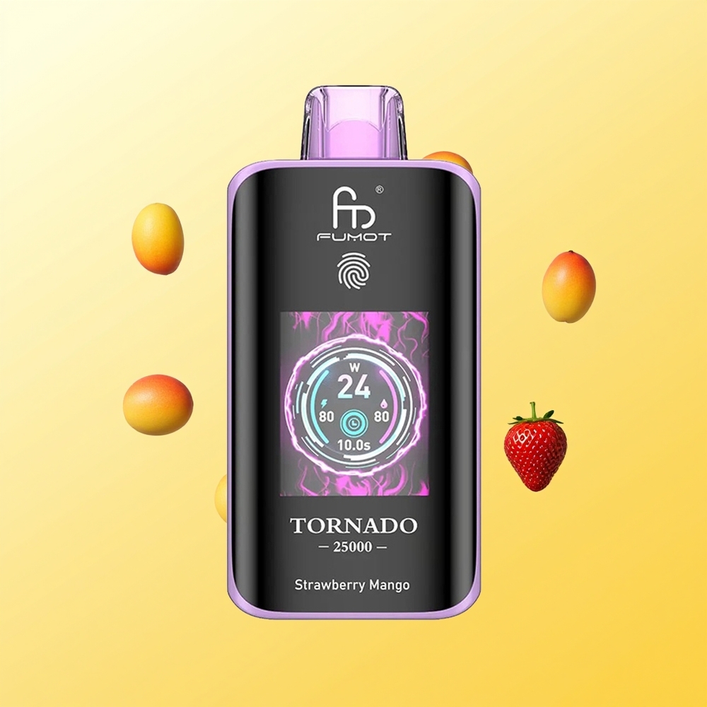 فوموت تورنادو Fumot Tornado 25000 نفخة شاشة HD فراولة مانجو