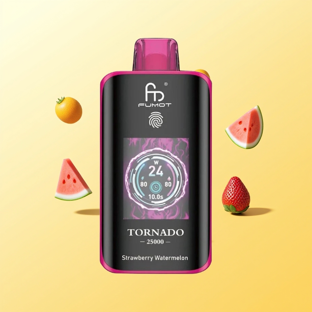 فوموت تورنادو Fumot Tornado 25000 نفخة شاشة HD فراولة بطيخ