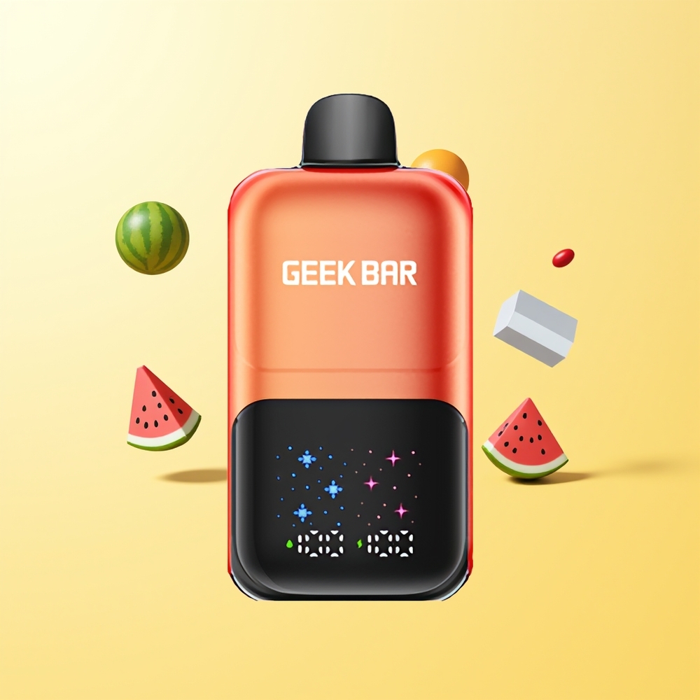 GEEK BAR 2GO 50000 نفخة بطعم بطيخ علكة مثلج شاشة تفاعلية