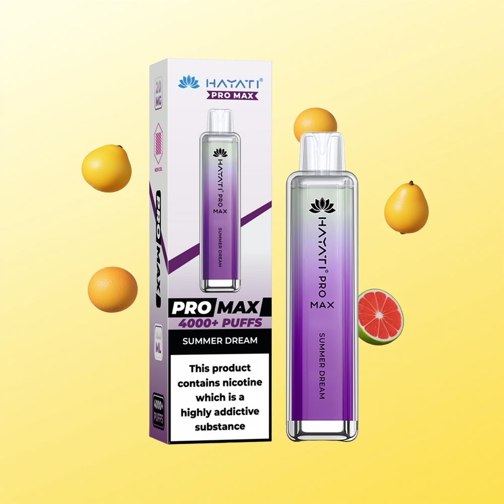 هاياتي برو ماكس Hayati Pro Max 4000 نفث بخار قابل لإعادة الشحن حلم صيفي