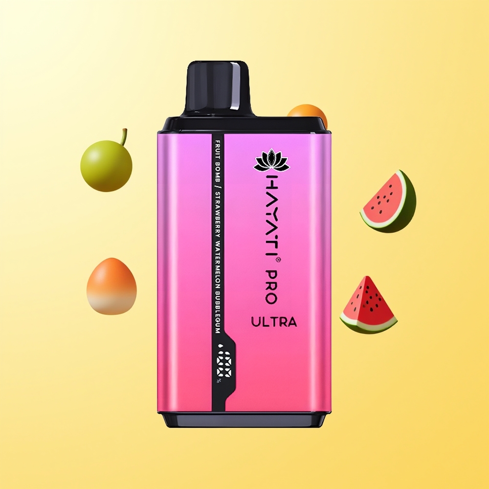 Hayati Pro Ultra 15000 أنفاس فاكهة قنبلة فراولة بطيخ علكة
