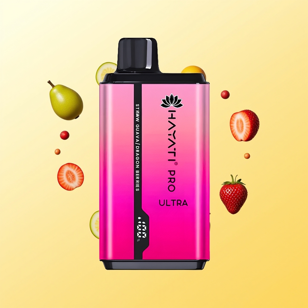 Hayati Pro Ultra 15000 أنفاس فراولة جوافة دراغون بيري