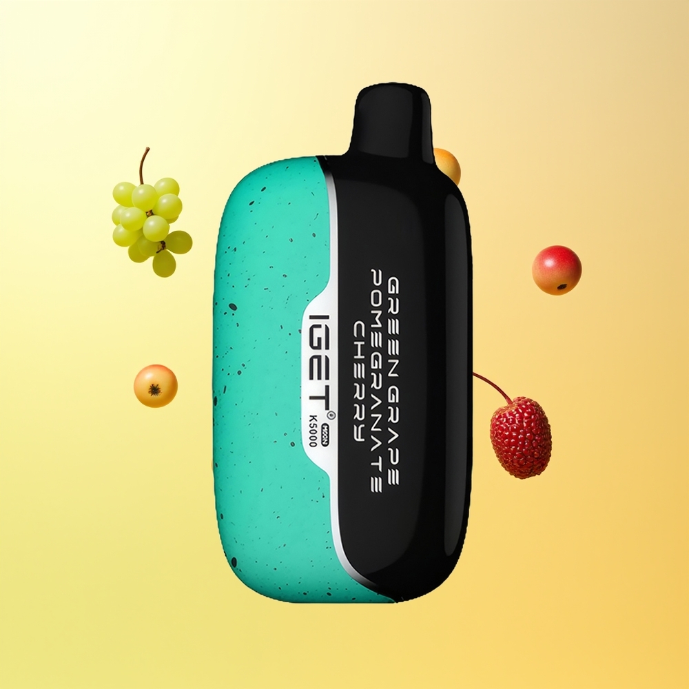 IGET Moon 5000 Puffs عنب أخضر رمان كرز
