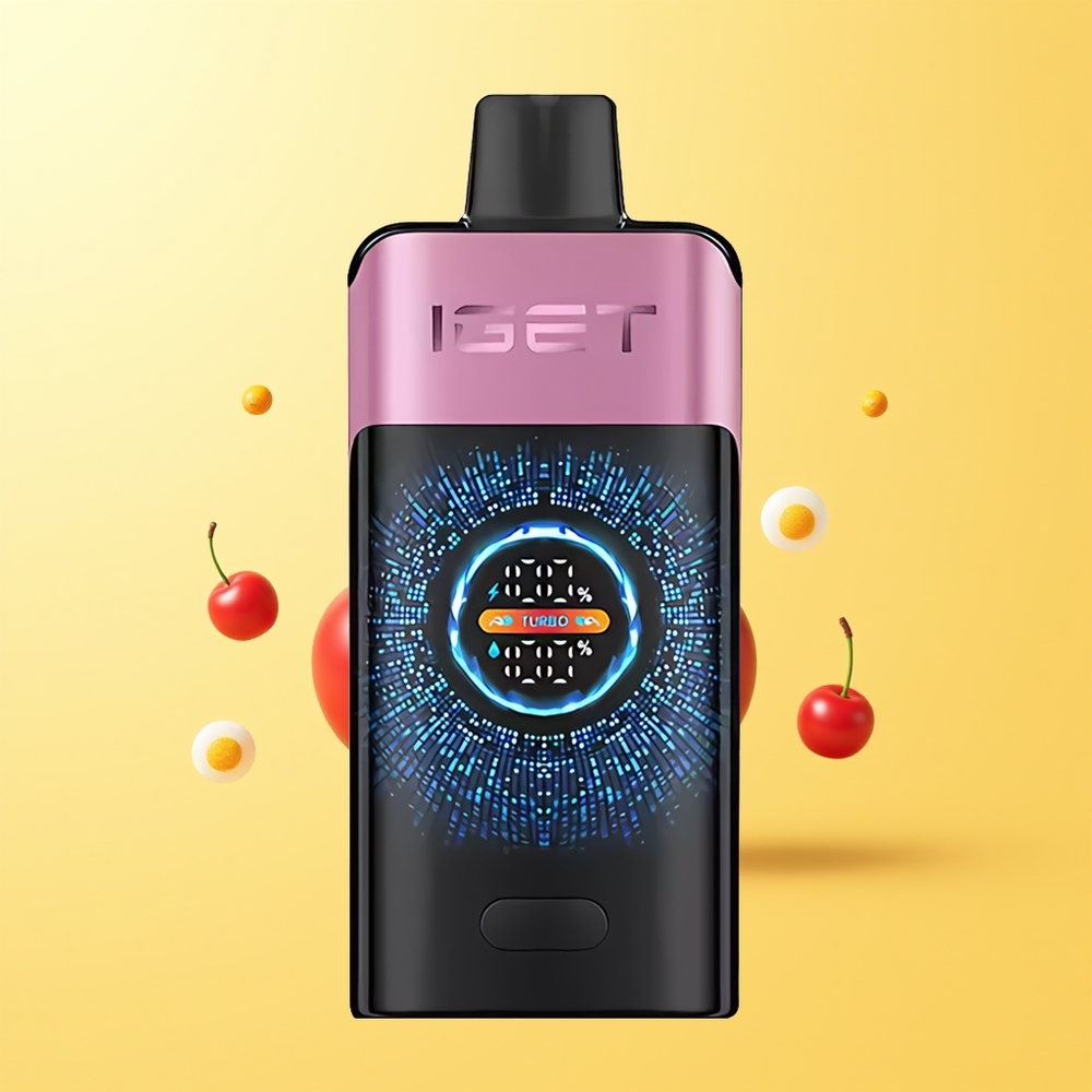 IGET ONE 12000 نفخة شاشة ملونة منحنية كبيرة وحش الكرز