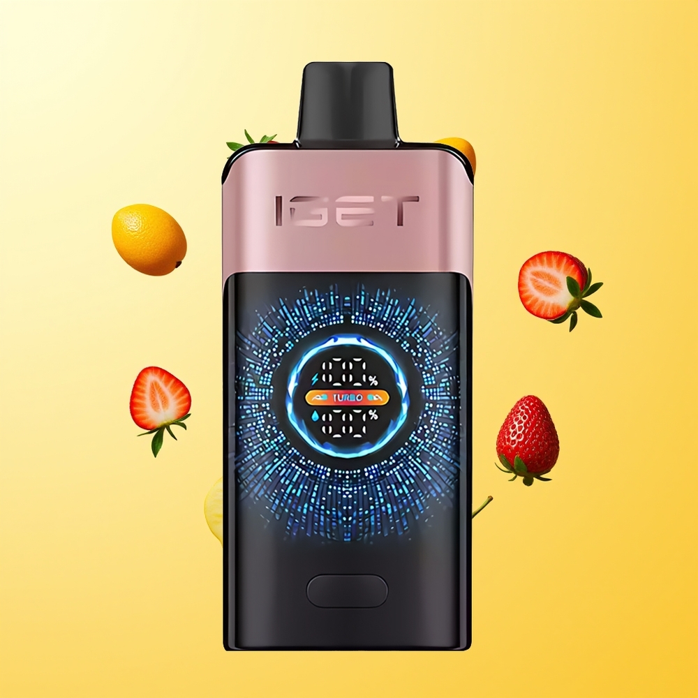 IGET ONE 12000 شاشة ملونة منحنية كبيرة شيشة فراولة شوبا شوبس