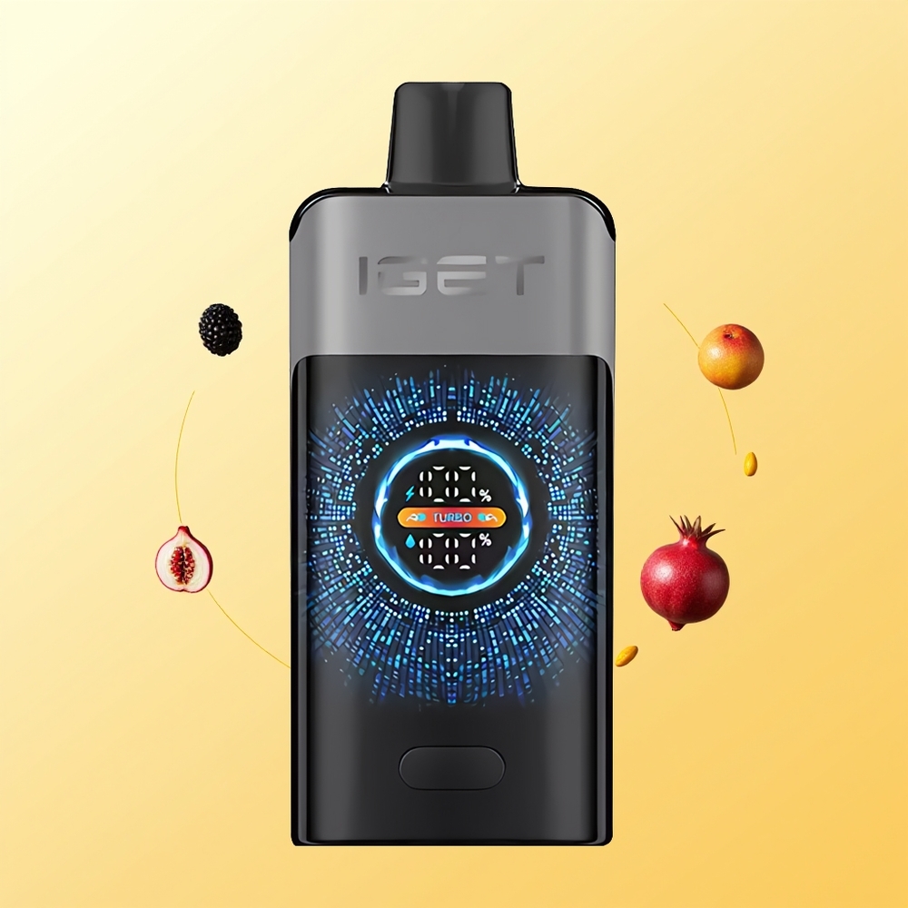 IGET ONE 12000 Puffs 2700 mAh التوت الأسود والكرز والرمان