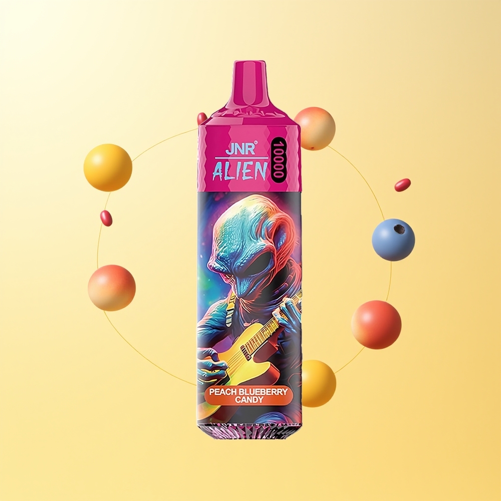 JNR Alien 10000 نَفَس LED خوخ توت أزرق حلوى