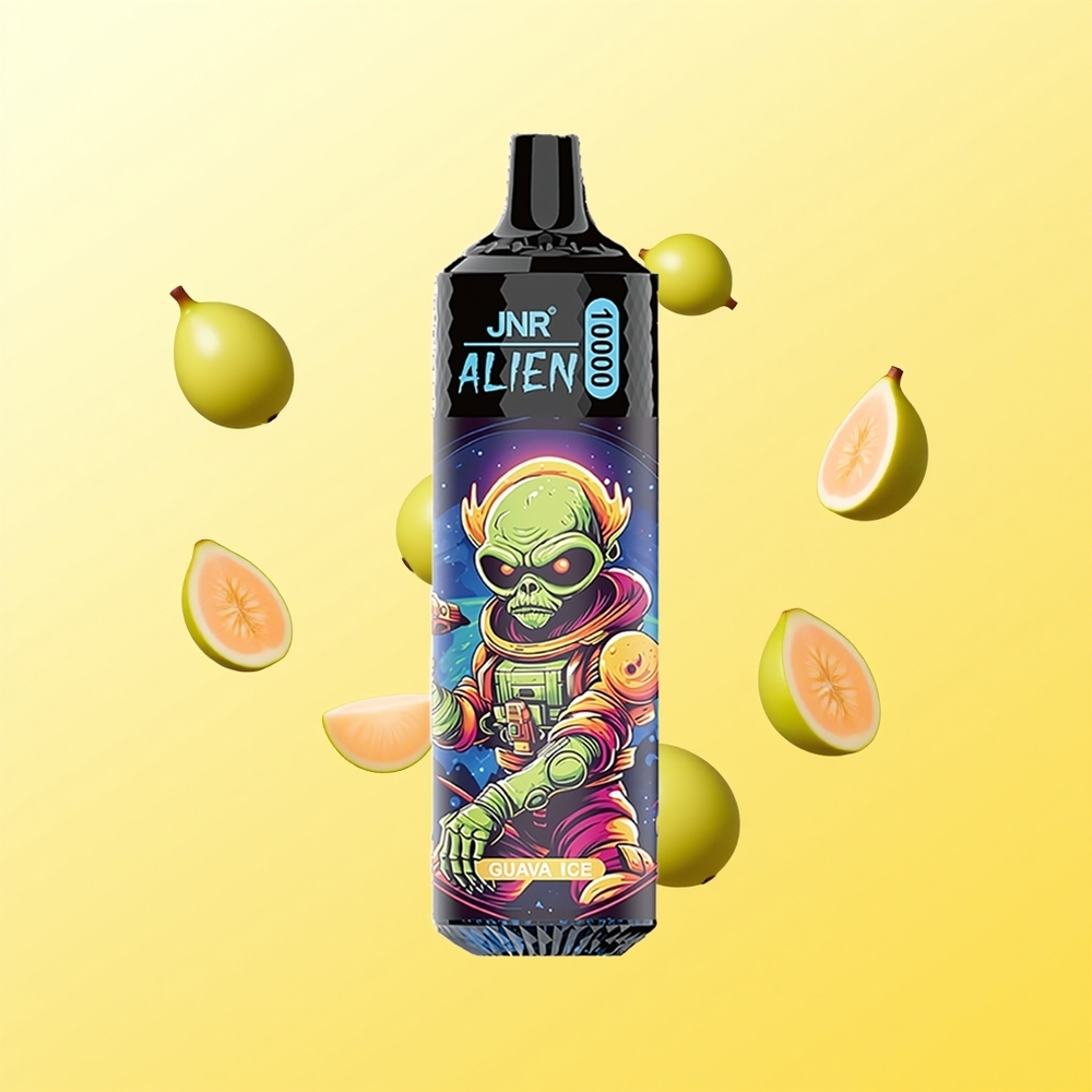 JNR Alien 10000 Puffs شاي الجوافة الجليدي بشحن سريع Type-C