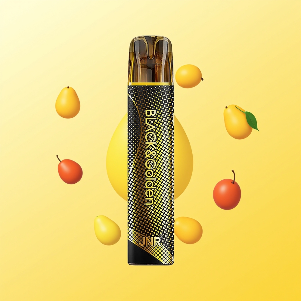 JNR Black&Golden 800 Puffs مانجو ثلاثي سيجارة إلكترونية للاستخدام مرة واحدة