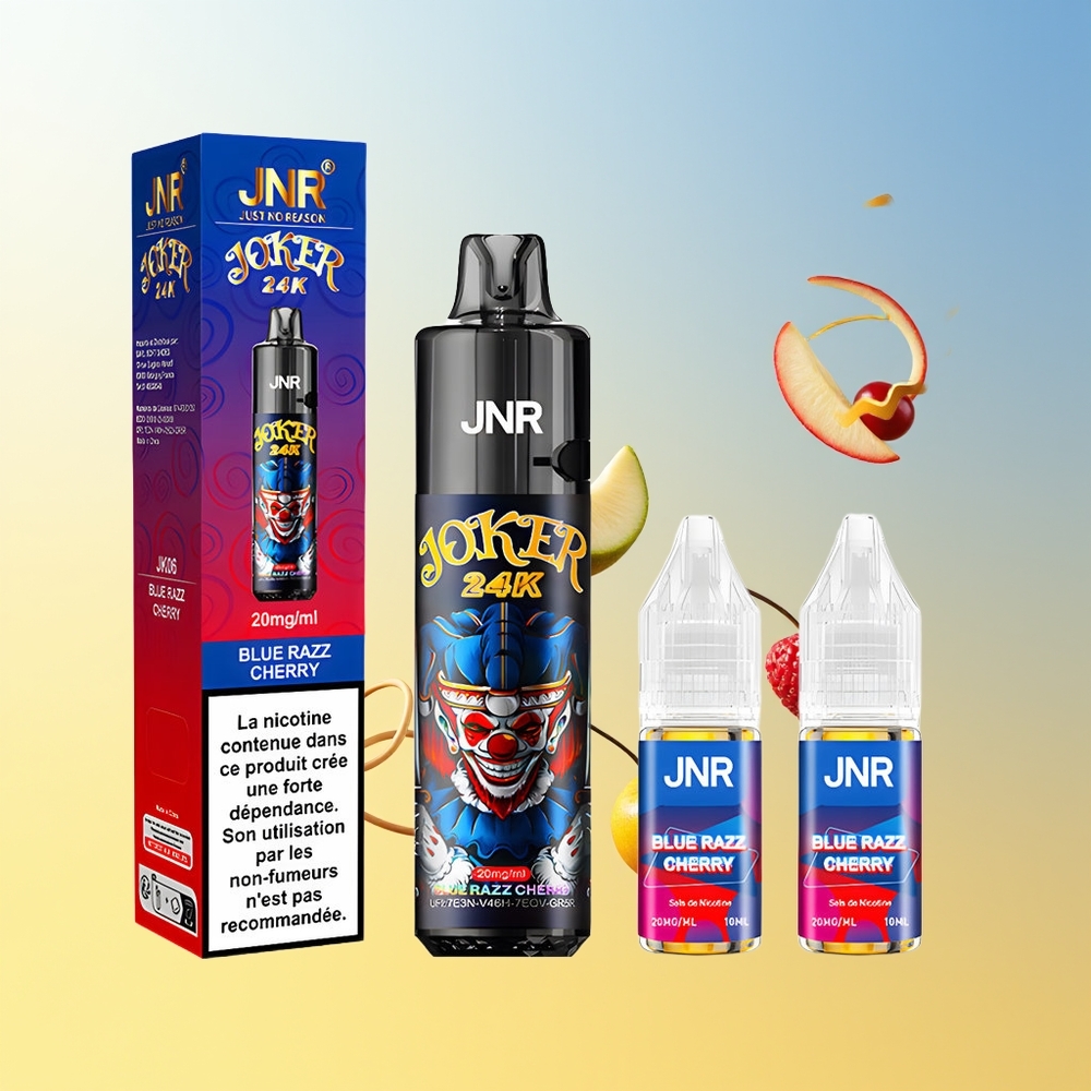 JNR Joker 24000 Puff 2% نيكوتين بلو راز توت أزرق كرزي