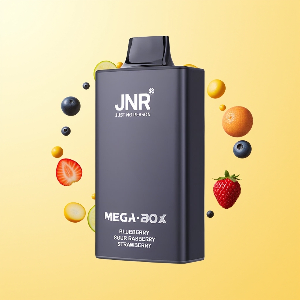 JNR Mega Box 25000 فلّة دفعة واحدة فايب توت أزرق حامض توت العليّب فراولة