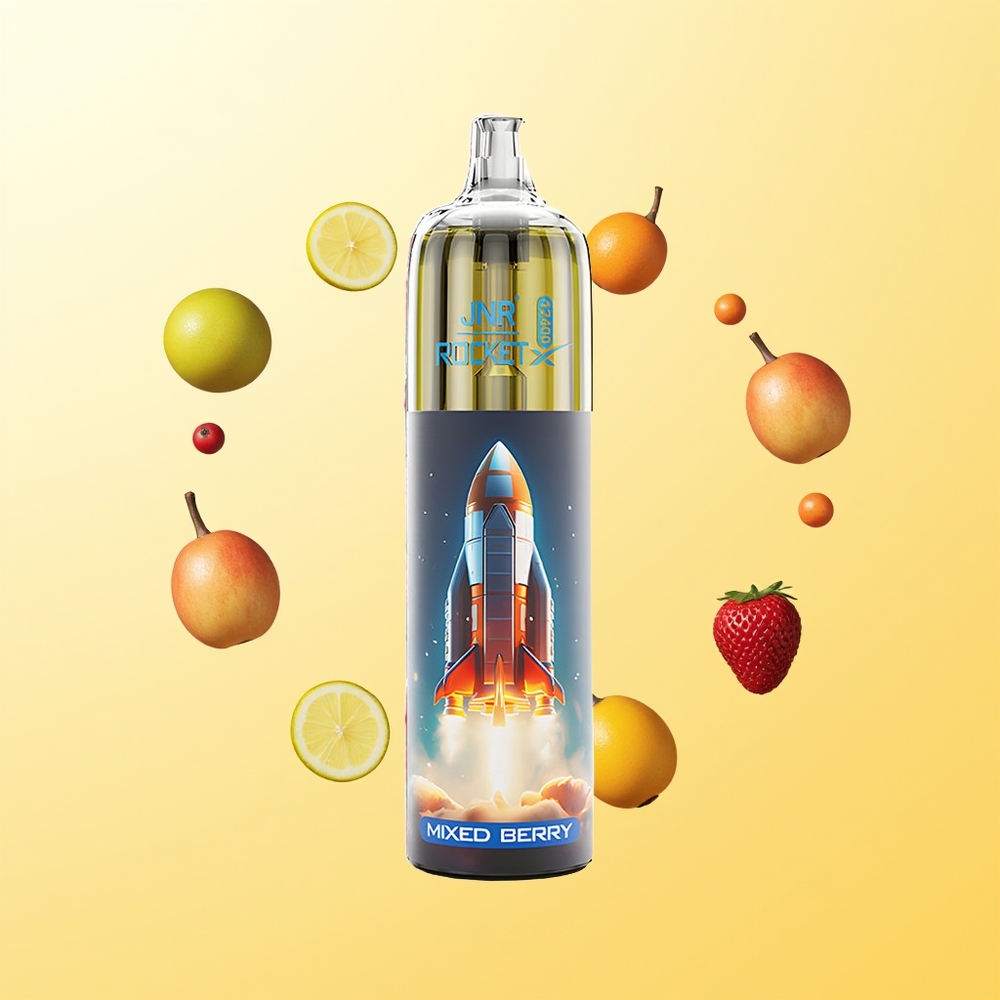 JNR Rocket-X 12400 Puffs توت مشكل مع شحن سريع Type-C