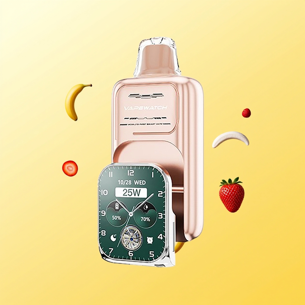 JNR VapeWatch 30000 Puffs بطارية فراولة وموز 1000 مللي أمبير