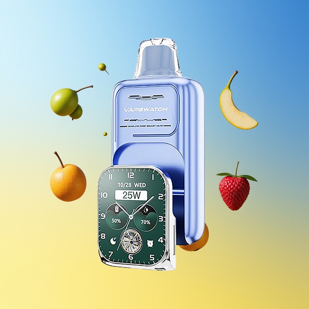 JNR VapeWatch 30000 Puffsشبكة مزدوجة زرقاء راز آيس