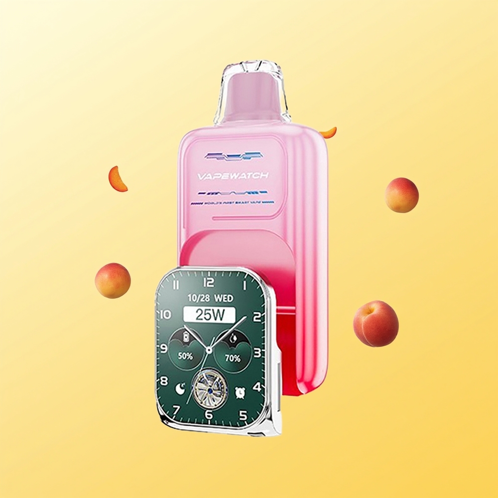JNR VapeWatch 30000 Puffs شريحة مزدوجة خوخ جورجيا