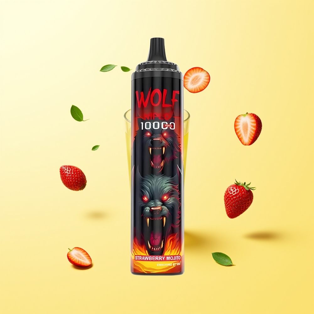 JNR Wolf Niplo 10000 أنف Strawberry Mojito
