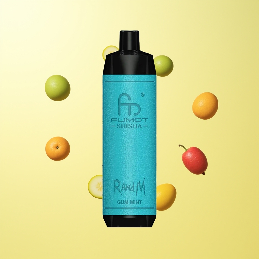 راند إم فوموت شيشة RandM Fumot Shisha 10000 نفثة علكة بالنعناع نوع سي 0.6 أوم
