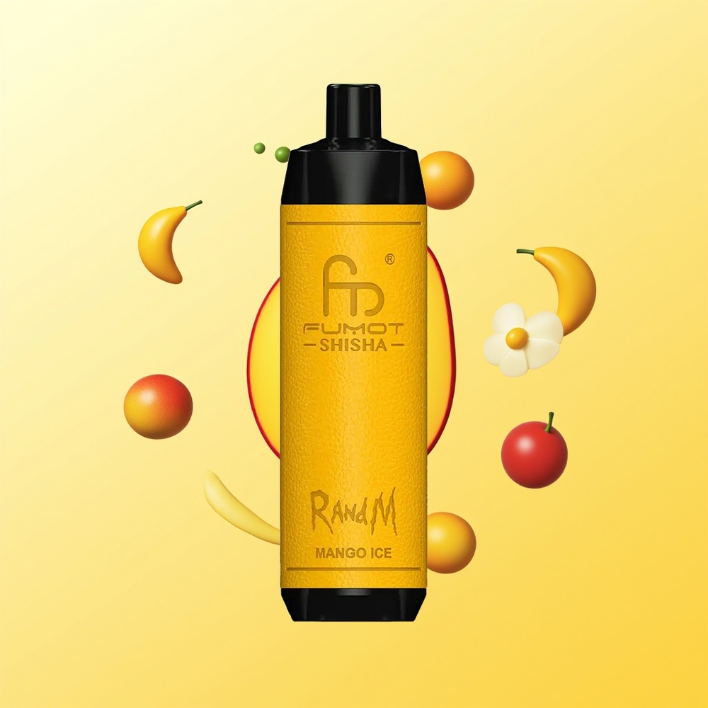 راند اند إم فوموت شيشا RandM Fumot Shisha 10000 نفخة مانجو آيس شاحن نوع سي
