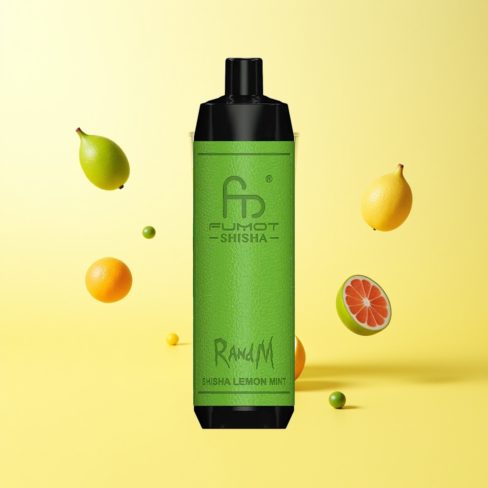راند أند إم فوموت شيشة RandM Fumot Shisha 10000 نفخة ليمون نعناع شاحن نوع سي