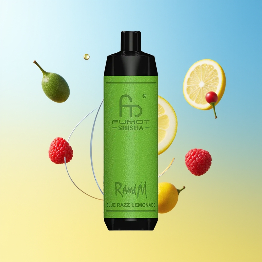 RandM Fumot Shisha 10000 Puffs 0.5% نيكوتين توت أزرق ليموناضة