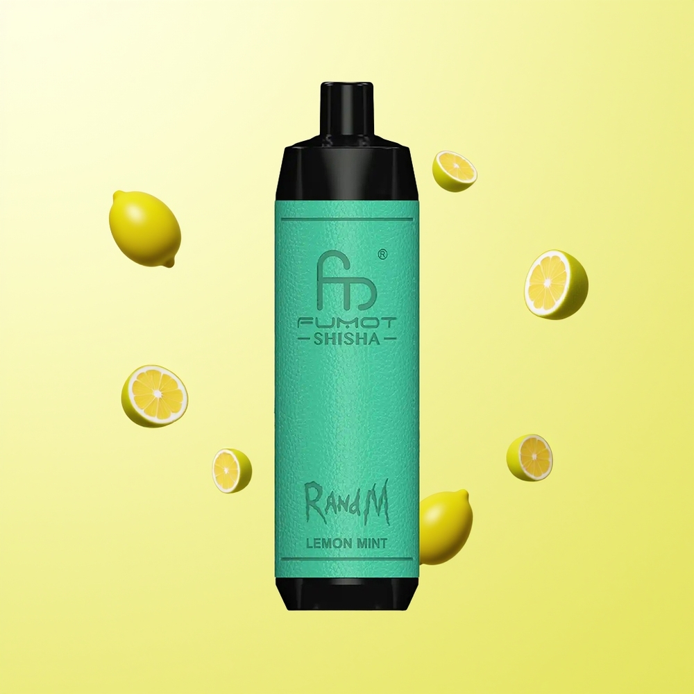 RandM Fumot Shisha 10000 Puffs ليمون نعناع 18ml