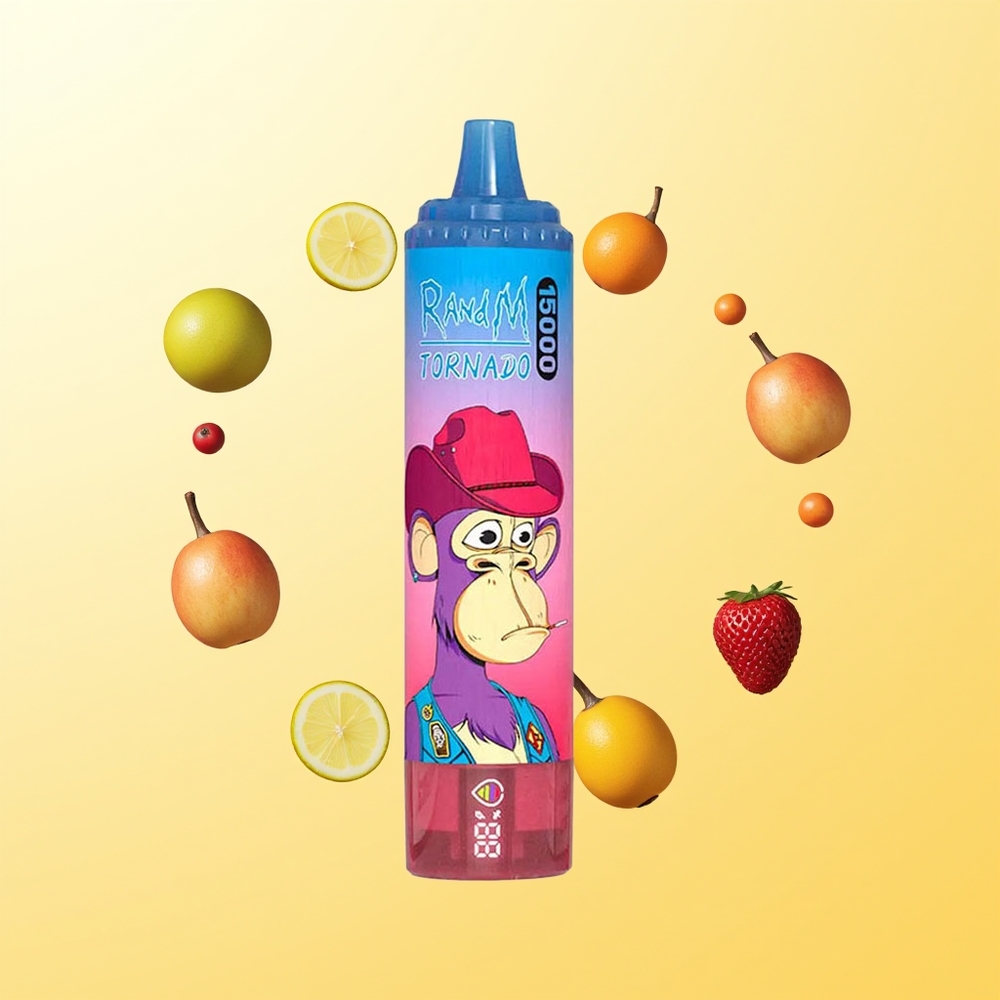 راند آند إم فوموت تورنادو RandM Fumot Tornado 15000 نفخة تبخير عصير التوت المختلط بشاشة إل سي دي