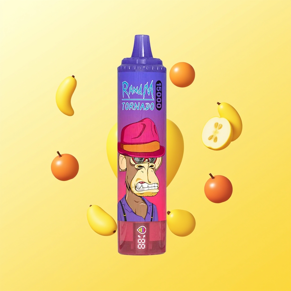 راندإم فوموت تورنادو RandM Fumot Tornado 15000 نفخة تفاح حامض شاشة إل سي دي