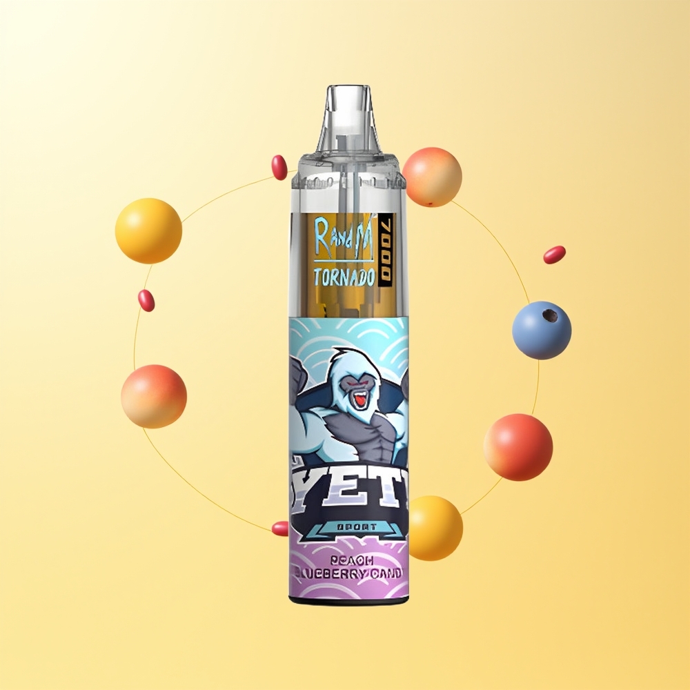 راند إم فوموت تورنادو RandM Fumot Tornado 7000 نكهة خوخ وتوت أزرق بطارية 850 ميلي أمبير