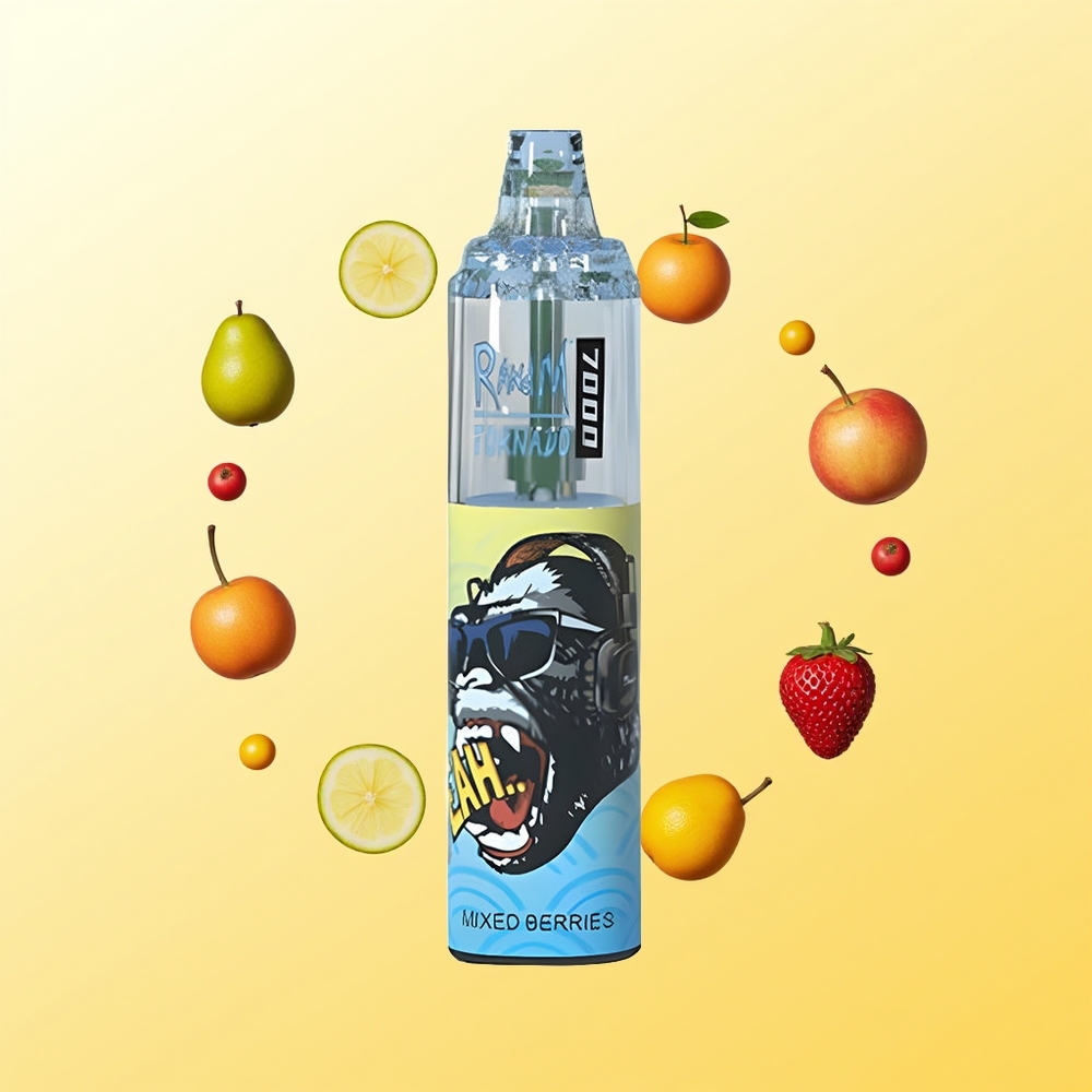 راند اند ام فوموت تورنادو RandM Fumot Tornado 7000 نفخة مشروبات التوت مع بطارية ٨٥٠ ميلي أمبير