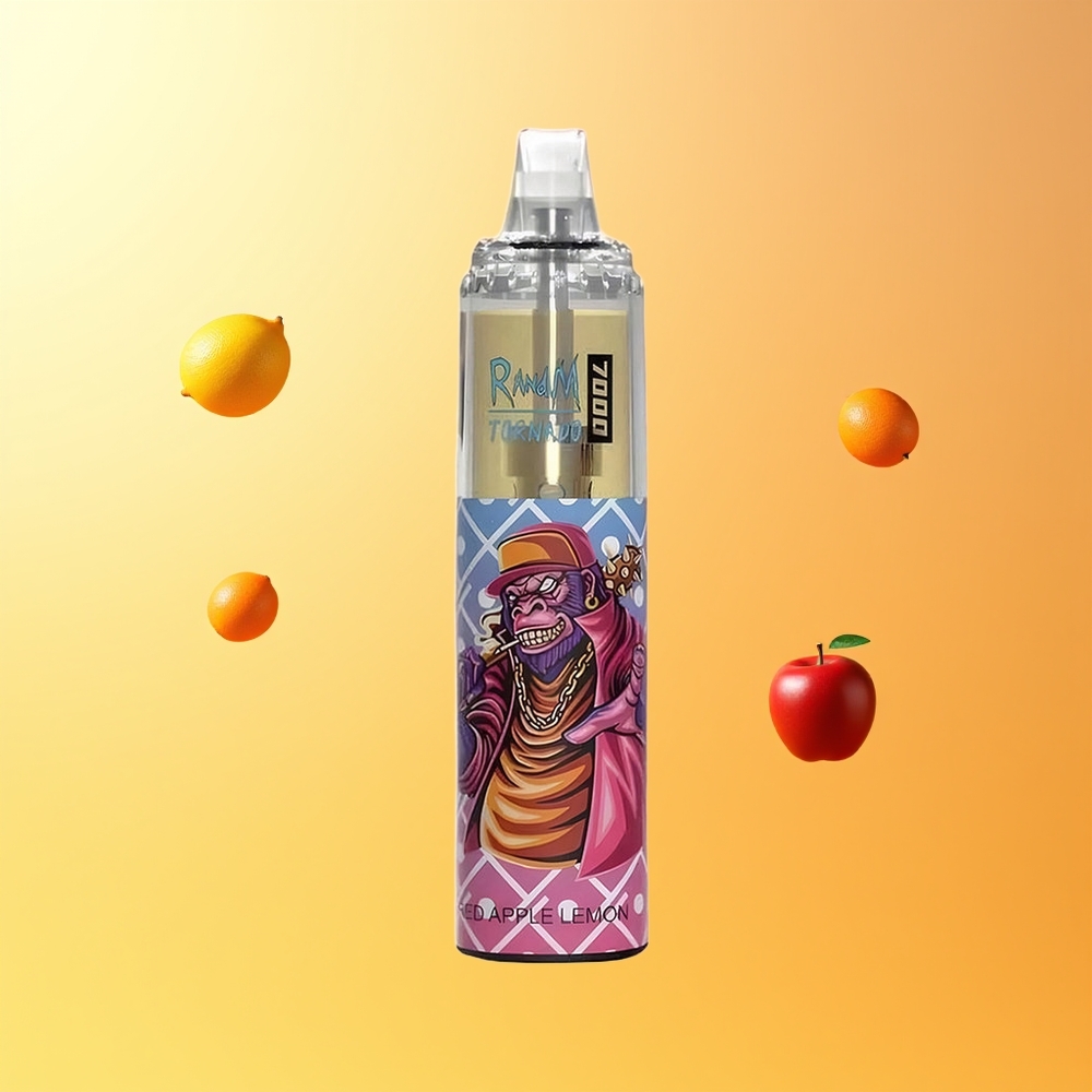 راند اند ام فوموت تورنادو RandM Fumot Tornado 7000 نفخة تفاح أحمر ليمون مع بطارية ٨٥٠ ملي أمبير