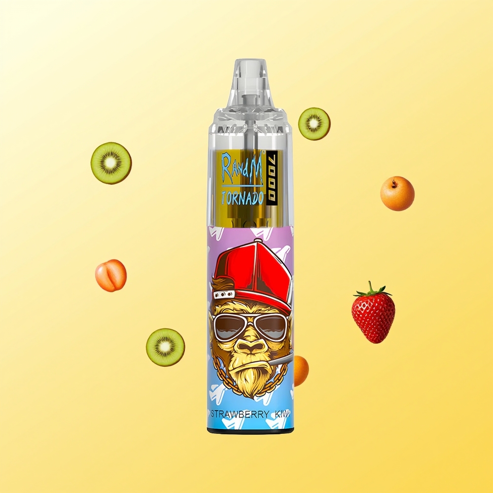 راند اند ام فوموت تورنادو RandM Fumot Tornado 7000 فلافة فراولة كيوي قابل لضبط الهواء