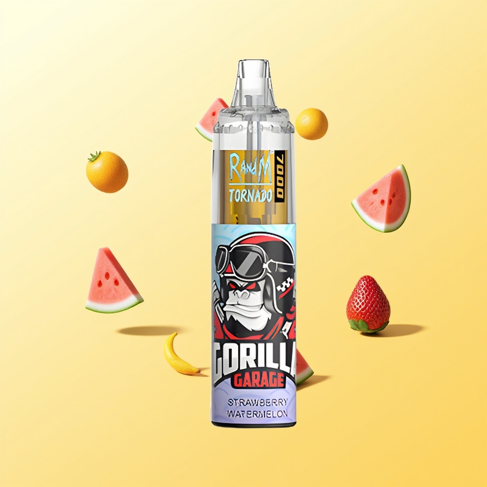 راند آند إم فوموت تورنادو RandM Fumot Tornado 7000 نفخة فراولة بطيخ مع ضوء آر جي بي