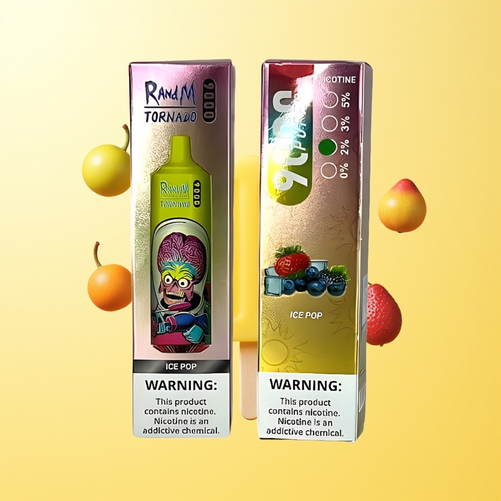 راند إم تورنادو RandM Fumot Tornado 9000 نفخة آيس بوب بشاشة آر جي بي