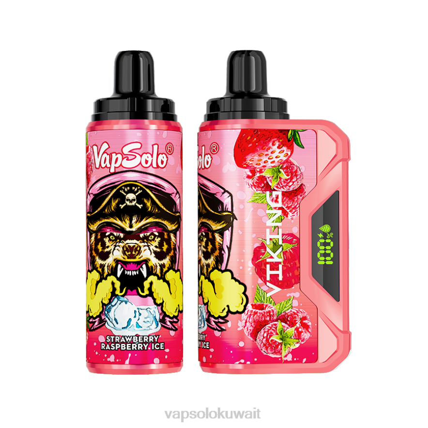 Vapsolo Puffs - VapSolo VIKING vape القابل للتصرف الفراولة والتوت الجليد PLPD45