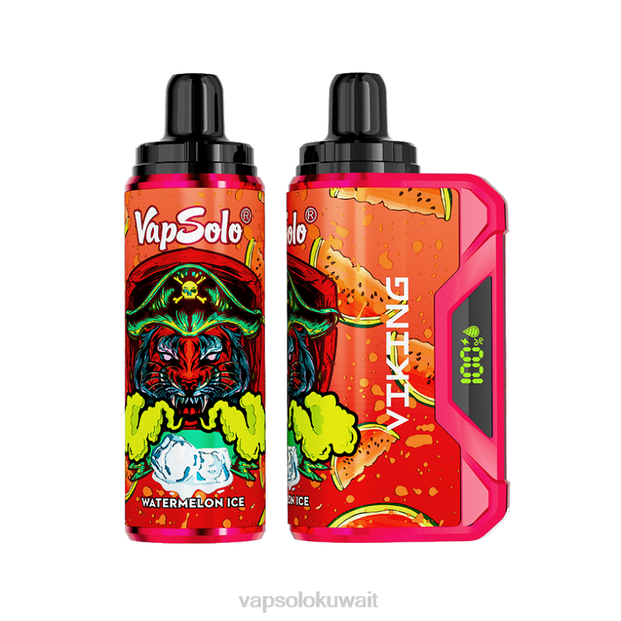 Vapsolo Puffs - VapSolo VIKING vape القابل للتصرف ثلج البطيخ PLPD48