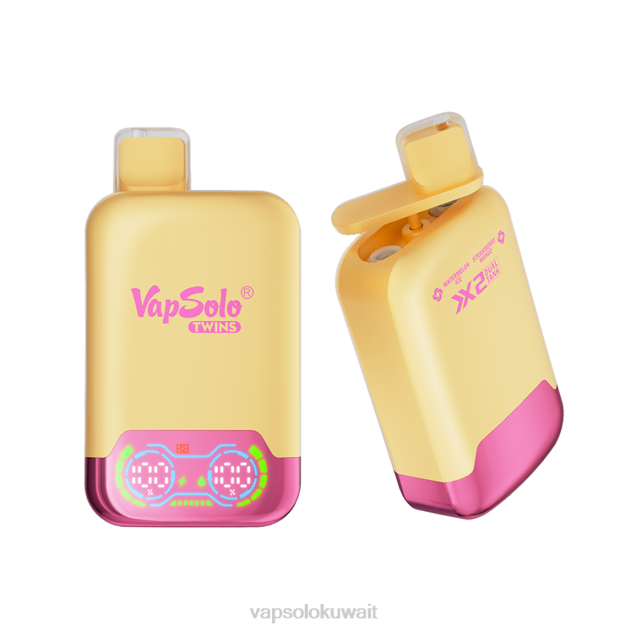 Vapsolo Vape - VapSolo TWINS vape القابل للتصرف ثلج بطيخ وفراولة ومانجو PLPD35