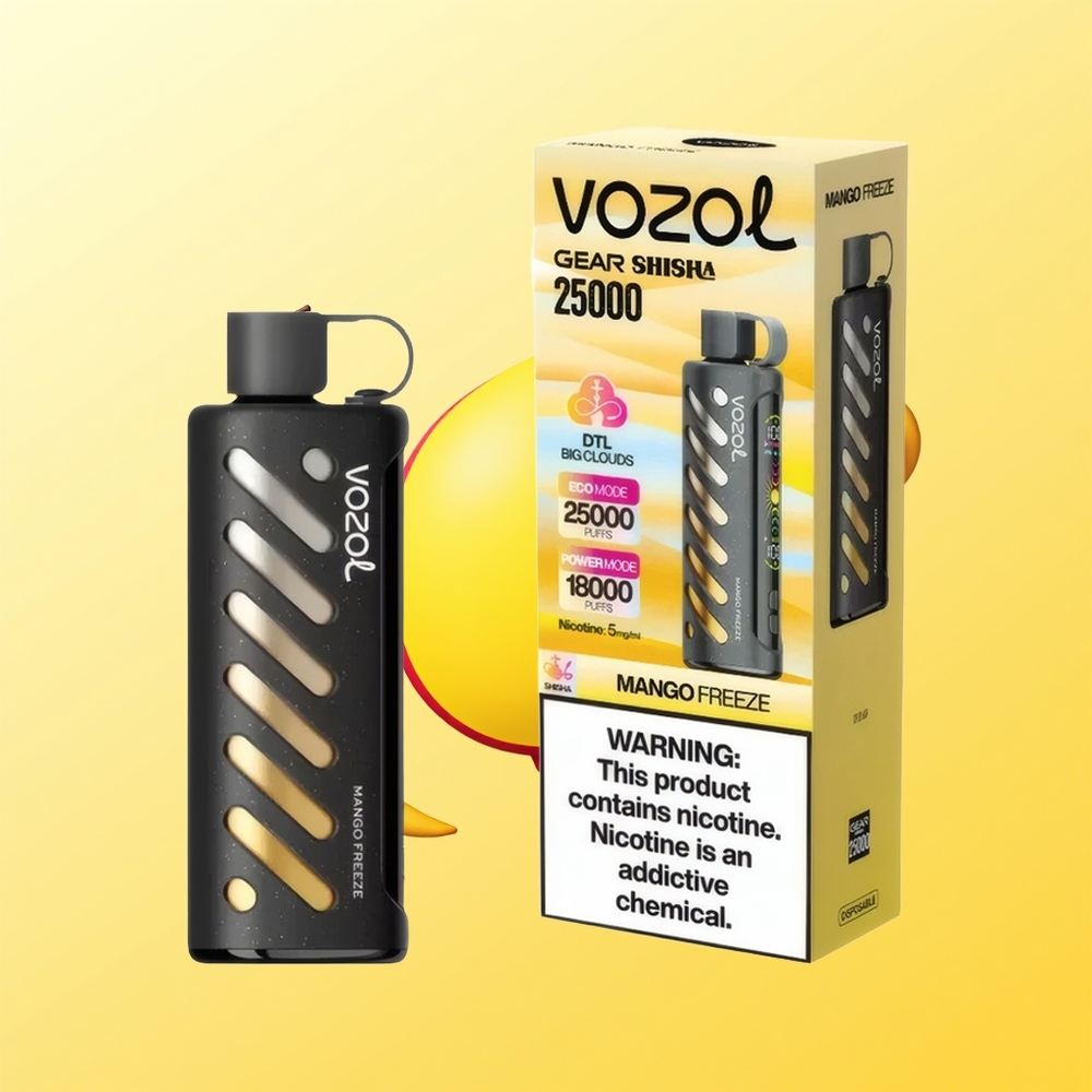 VOZOL Gear Shisha 25000 Puffs مانجو فريز S.i.L.C Tech