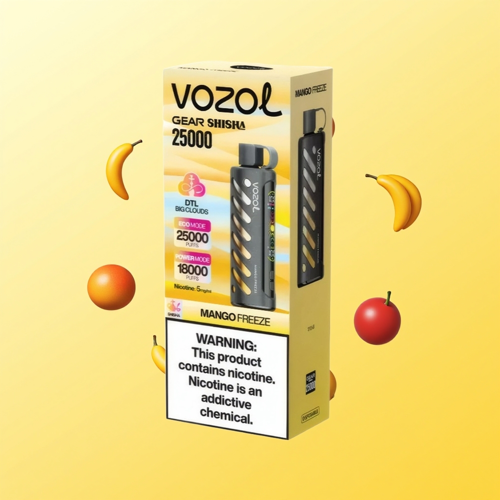 VOZOL Gear Shisha 25000 Puffs مانجو فريز S.i.L.C Tech